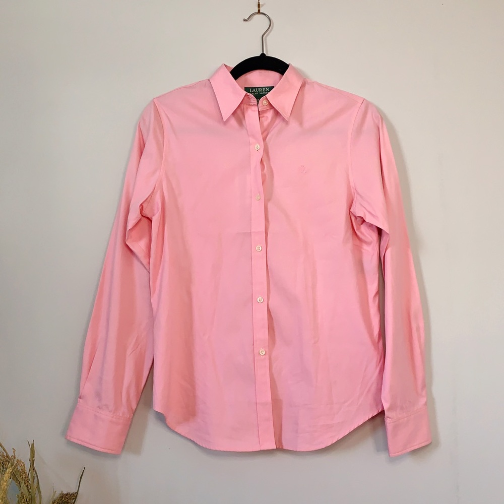 NWT Ralph Lauren Pink Button Up Shirt Small